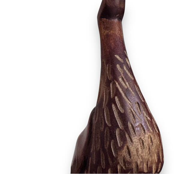 Vintage Hand Carved Wood 10.5" Bird Statues Made in Haiti - Picture 6 of 10